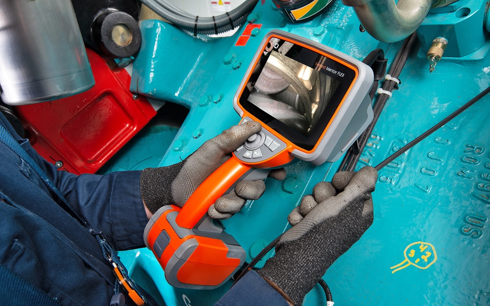 使用工業內窺鏡檢查電廠設備